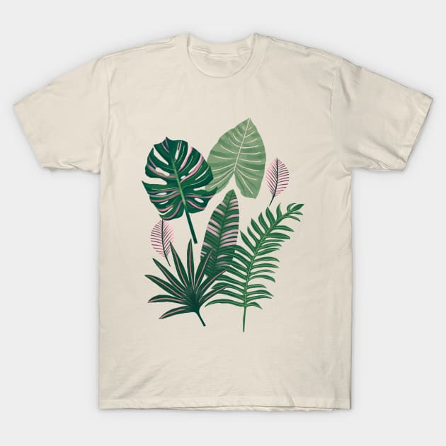 Aztec Jungle Leaves T-Shirt by tangerinetane